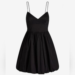 Express Elegant Black Bubble Skirt Mini Dress Size XS